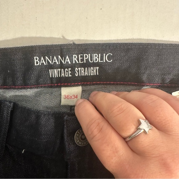 NEW Banana Republic Vintage Straight 36x34 Dark Wash Jeans - Picture 3 of 7